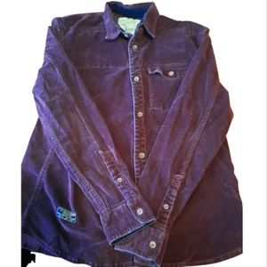 Jack South London Men's Size Large Maroon Button-up Shirt